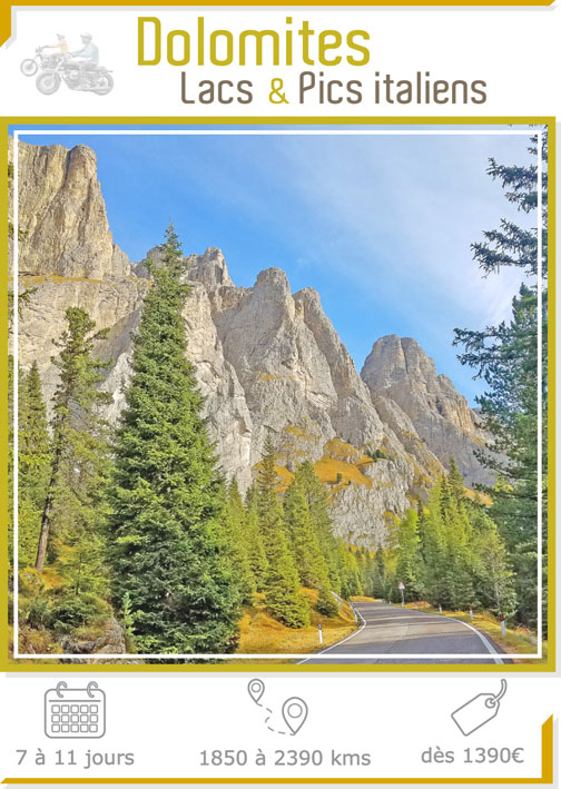Etiquette du voyage moto dans les Dolomites Italie